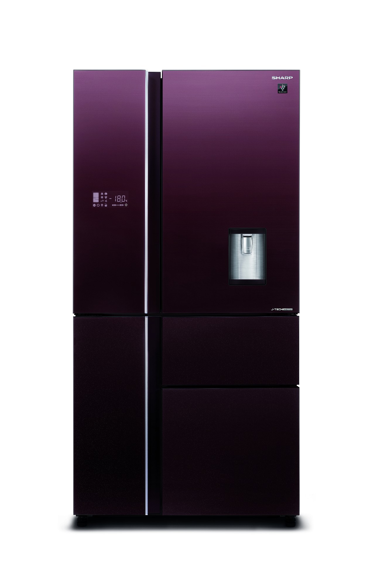 Sharp 5 Door Inverter Refrigerator SJ-FX660W-RD | 650 Liters - Red